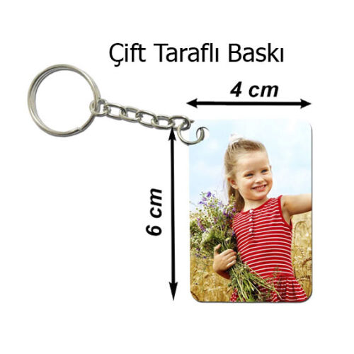 Sub.Dikdörtgen Metal Anahtarlık 4x6 cm - 3