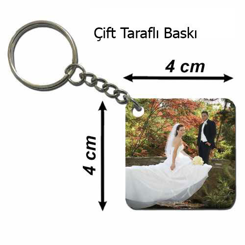 Sub.Kare Metal Anahtarlık 4x4 cm - 3