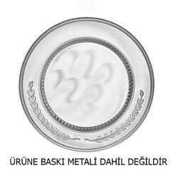 Sublimasyon 20 cm Gümüş Metal Tabak - Başak - 5