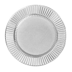 Sublimasyon 25 cm Gümüş Metal Tabak - Güneş - 2