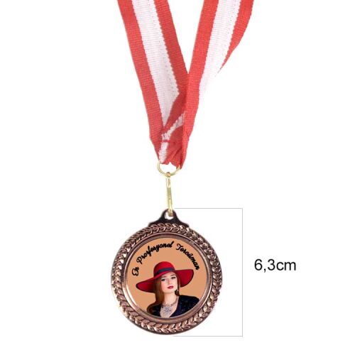 Süblimasyon 6,3cm. Klasik Madalyon - 5'li Paket - 8