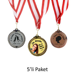 Süblimasyon 7,3cm Zeytindalı Madalyon - 5'li Paket - 1