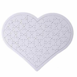 Sublimasyon A4 Kalp Puzzle 81 Parça - 2