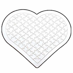 Sublimasyon A4 Kalp Puzzle 81 Parça - 4