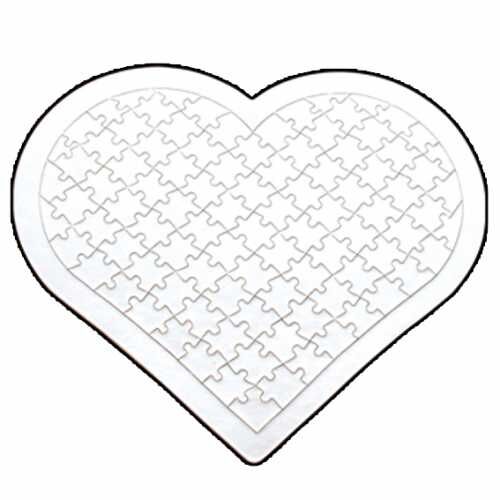 Sublimasyon A4 Kalp Puzzle 81 Parça - 4