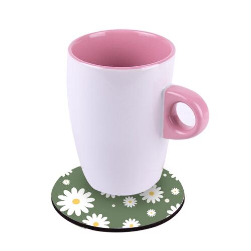 Süblimasyon Adf Yuvarlak Bardak Altlığı 8cm - 5'li Paket - 2