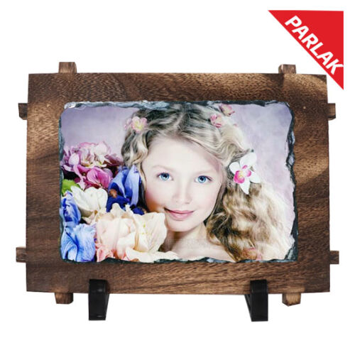 Sublimasyon Ahşap Çerçeveli Taş 12x17 cm - OFİSOMİ-S