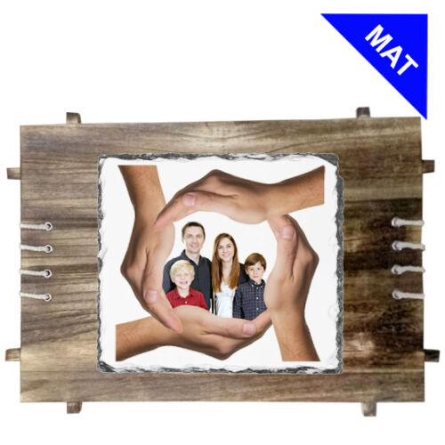 Sublimasyon Ahşap Çerçeveli Taş 26x29 cm - MAT - OFİSOMİ-S