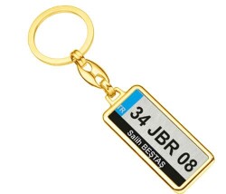 Sublimasyon Altın Krom Anahtarlık- Çift Taraflı - 1