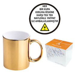 Sublimasyon Altın Metalik Kupa - Kutulu - 1