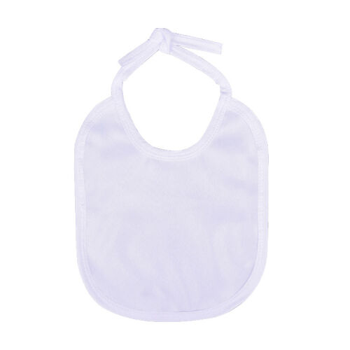 Süblimasyon Beyaz Biyeli Bebek Önlüğü - OFİSOMİ-T