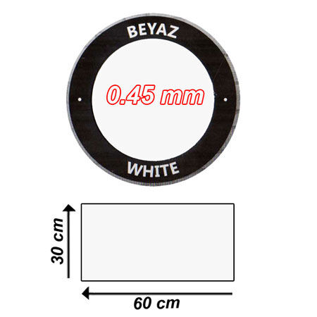 Sublimasyon Beyaz Metal 30x60 cm - 0,45 mm - OFİSOMİ-S