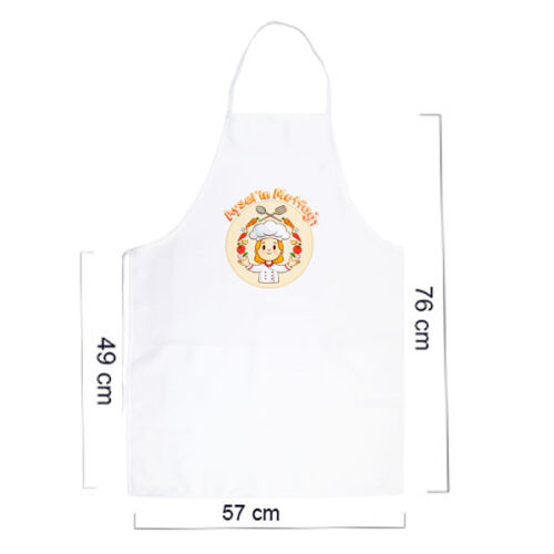 Sublimasyon Beyaz Mutfak Önlüğü - Yetişkin - OFİSOMİ-S