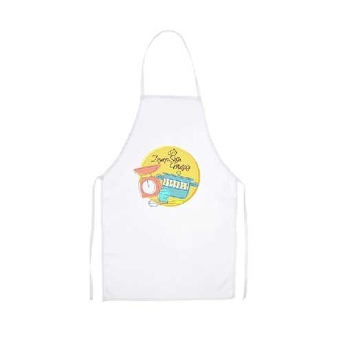 Sublimasyon Beyaz Mutfak Önlüğü - Yetişkin - OFİSOMİ-S (1)