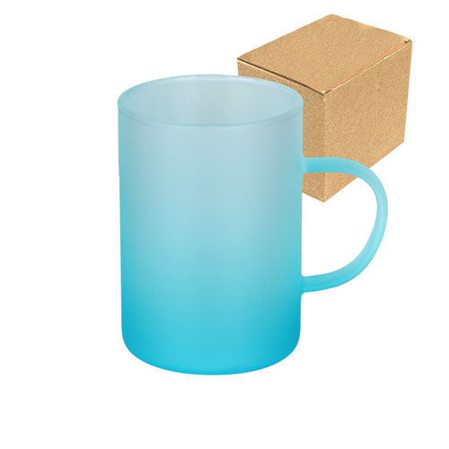 Sublimasyon Buzlu Mavi Çay Fincanı - Kutulu - OFİSOMİ-S