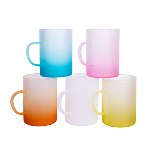 Süblimasyon Buzlu Renkli Çay Fincanı - OFİSOMİ-T