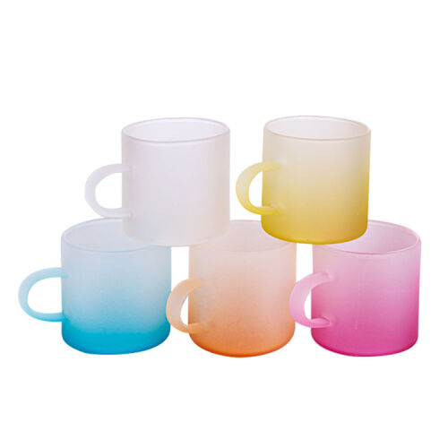 Süblimasyon Buzlu Renkli Kahve Fincanı - OFİSOMİ-T