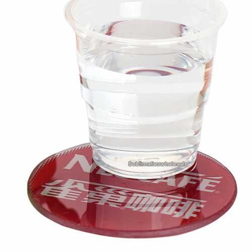 Sublimasyon Cam Yuvarlak Bardak Altlığı - OFİSOMİ-S (1)