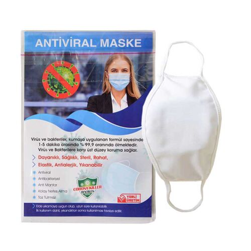 Sublimasyon Çocuk Beyaz Biyeli Maske+Broşür+Poşet - OFİSOMİ-T