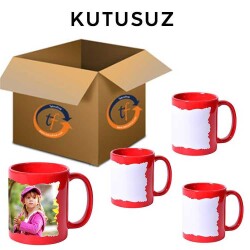 Süblimasyon Dekoratif Kırmızı Kupa Bardak - 6