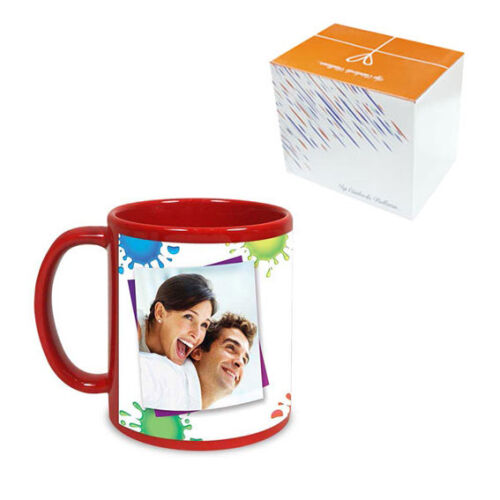 Sublimasyon Dekoratif Kırmızı Kupa (Beyaz Baskı Alanlı) - Kutulu - 4