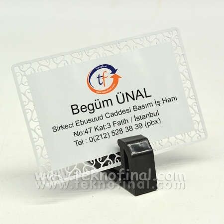 Sublimasyon Desenli Beyaz Metal Kartvizit - OFİSOMİ-T