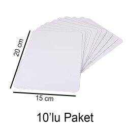 Süblimasyon Dikdörtgen Magnet 15x20cm - 10'lu Paket - 1