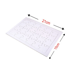 5'li Paket Süblimasyon Dikdörtgen Puzzle A5 - 24 Parça - 5