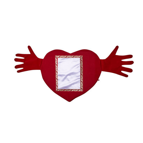 Sublimasyon Dikey Kalp Yastık - Kollu - OFİSOMİ-S