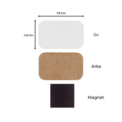 Sublimasyon Eko. MDF Magnet 5x8 cm - 2