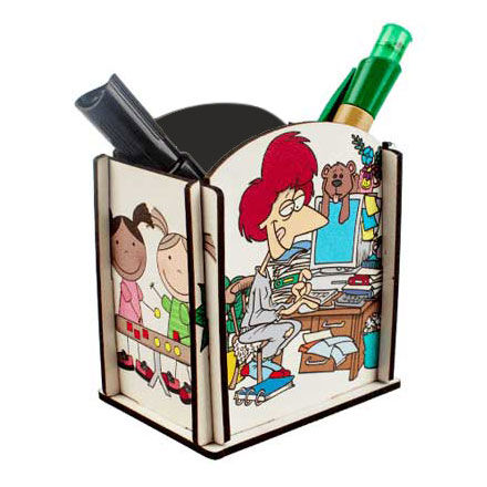 Sublimasyon Eko.MDF Ahşap Kalemlik - OFİSOMİ-S