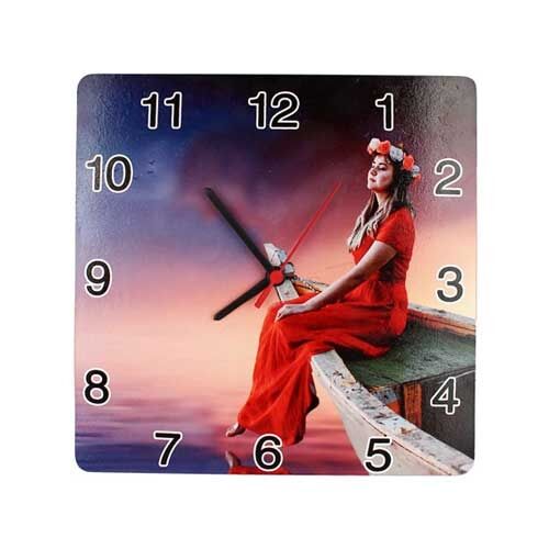 Sublimasyon Eko.MDF Kare Saat 28x28 Cm - OFİSOMİ-S