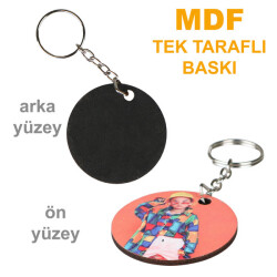 Sublimasyon Eko.MDF Tek Taraflı Anahtarlık - Yuvarlak - 1