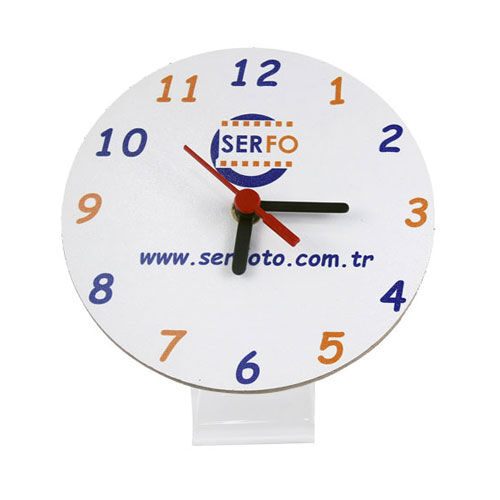 Sublimasyon Eko.MDF Yuvarlak Masa Saati 14 cm - OFİSOMİ-S