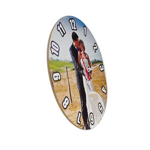 Sublimasyon Eko.MDF Yuvarlak Saat 28 cm - OFİSOMİ-S (1)