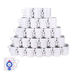 Süblimasyon Erkek Sembollü Porselen Beyaz Kupa Bardak - 1