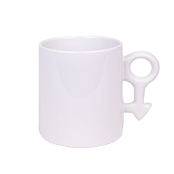 Süblimasyon Erkek Sembollü Porselen Beyaz Kupa Bardak - Kutulu - 3