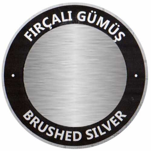 Sublimasyon Fırçalı Gümüş Metal 30x60 cm - 0,45 mm - 3