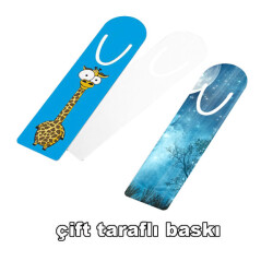 Sublimasyon Geçmeli Beyaz Metal Kitap Ayracı - Çift Taraflı - 2