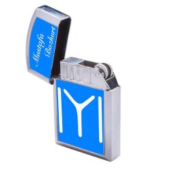 Sublimasyon Gümüş Kapaklı Metal Çakmak - Tek Taraflı - 2