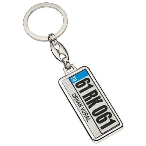 Sublimasyon Gümüş Krom Anahtarlık-Çift Taraflı - 3