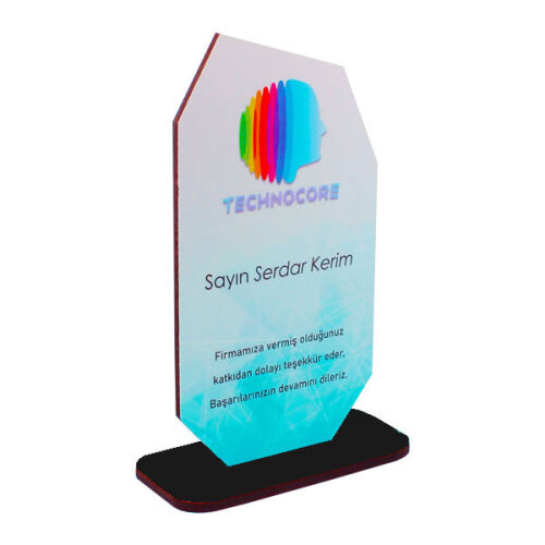 Sublimasyon HDF Ahşap Ödül Plaketi 10x18 cm - OFİSOMİ-S (1)