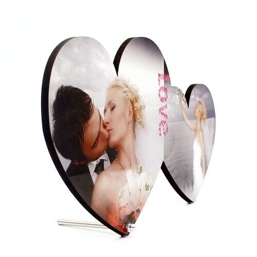 Sublimasyon HDF Çift Kalp Çerçeve 16x28 cm - OFİSOMİ-S (1)