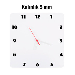 Sublimasyon HDF Kare Saat 28x28 cm - 1