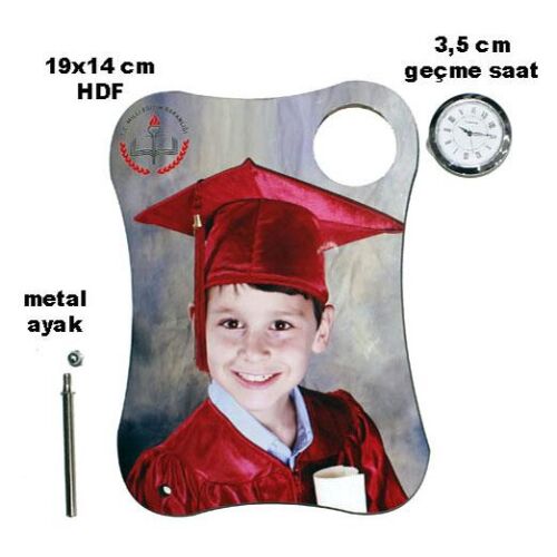 Sublimasyon HDF Saat 19x14 cm - OFİSOMİ-S (1)