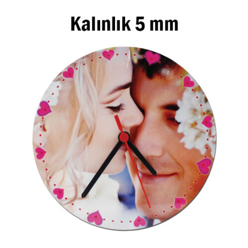 Sublimasyon HDF Yuvarlak Saat 19 cm - 1