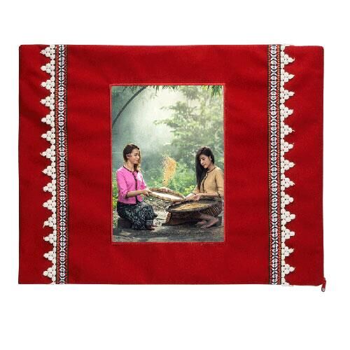 Sublimasyon Kadife Dikdörtgen Güpürlü Yastık - OFİSOMİ-S (1)