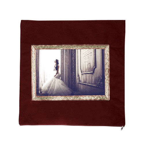 Sublimasyon Kadife Kare Yastık - Bordo - OFİSOMİ-S (1)