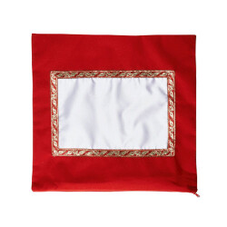 Sublimasyon Kadife Kare Yastık - Kırmızı - 1