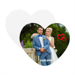 Sublimasyon Kalp Magnet 13x14 cm - 1